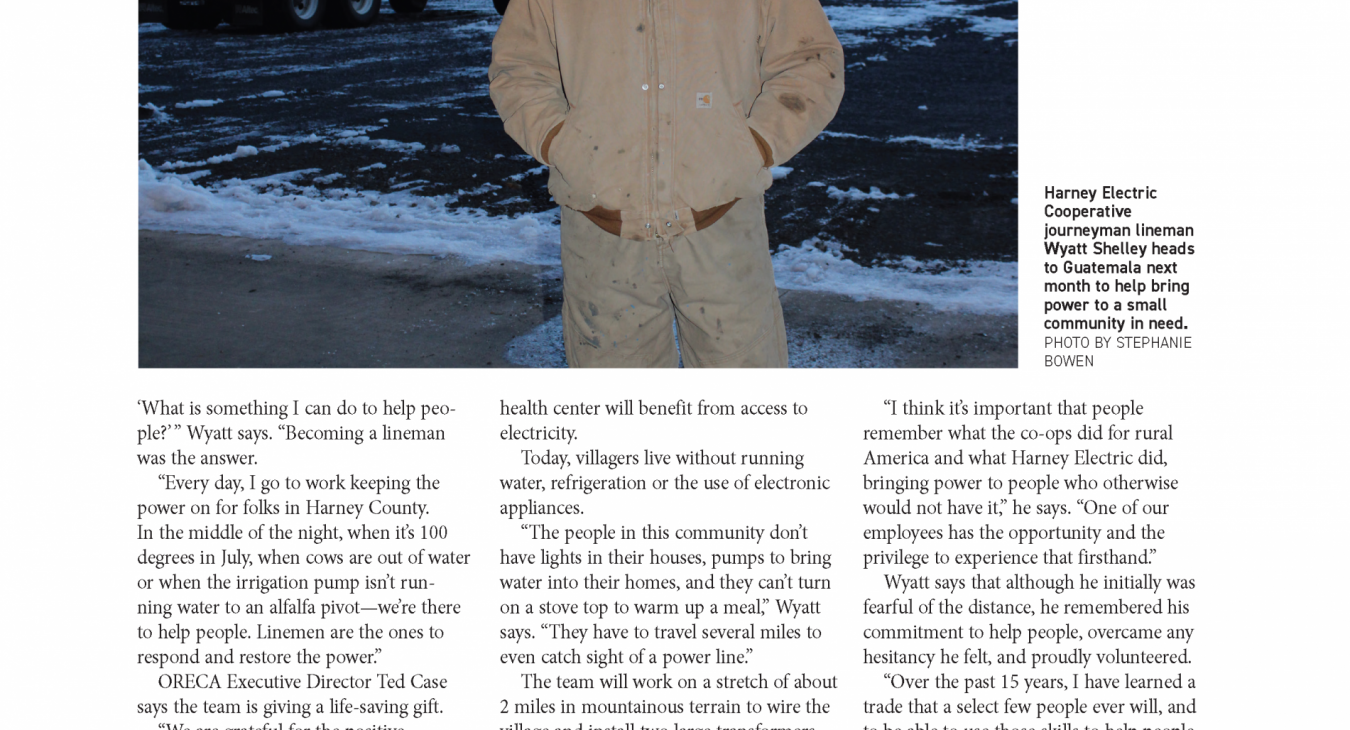 Bringing Light to Darkness Harney Electric Cooperative